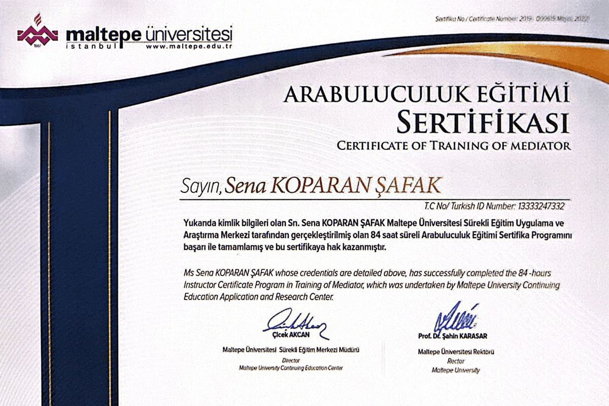Arabulucu Sertifikası